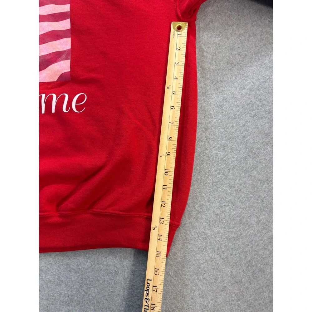 Gildan Red For the‎ Love of the Game American Flag Sweatshirt Mens XL Pullover - Picture 5 of 9